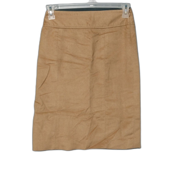 Ralph Lauren Black Label skirt Womens 12 tan Vintage baby camel hair pencil knee